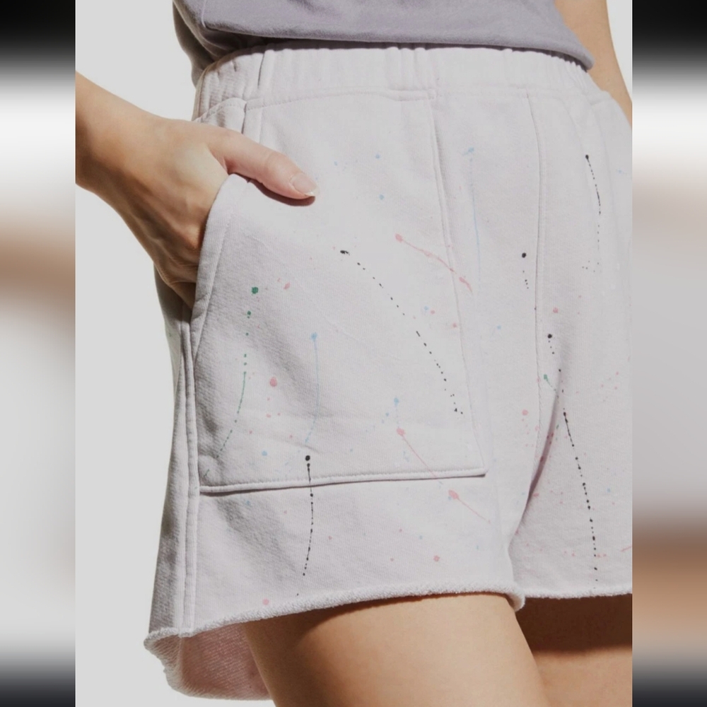 NWT Anthony Thomas Melillio Paint Splatter Terry Shorts  XL